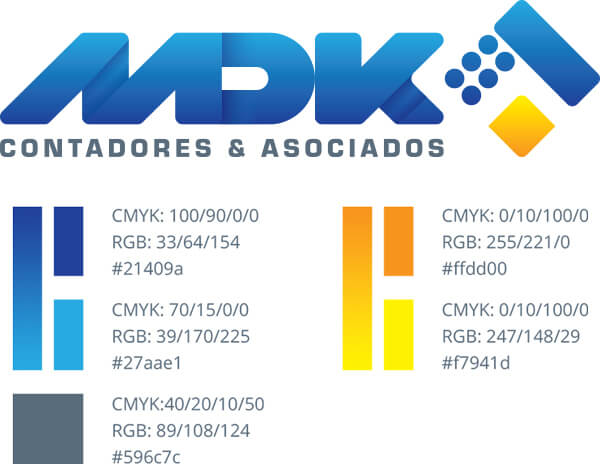 Colores utilizados en el logotipo