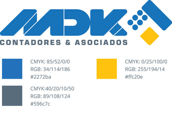 Colores utilizados en el logotipo