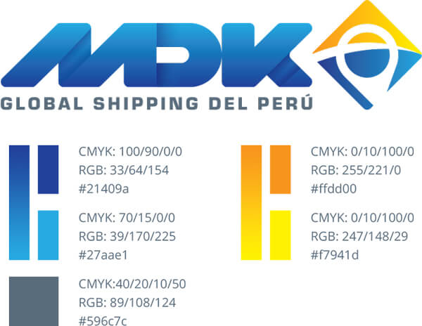 Colores utilizados en el logotipo