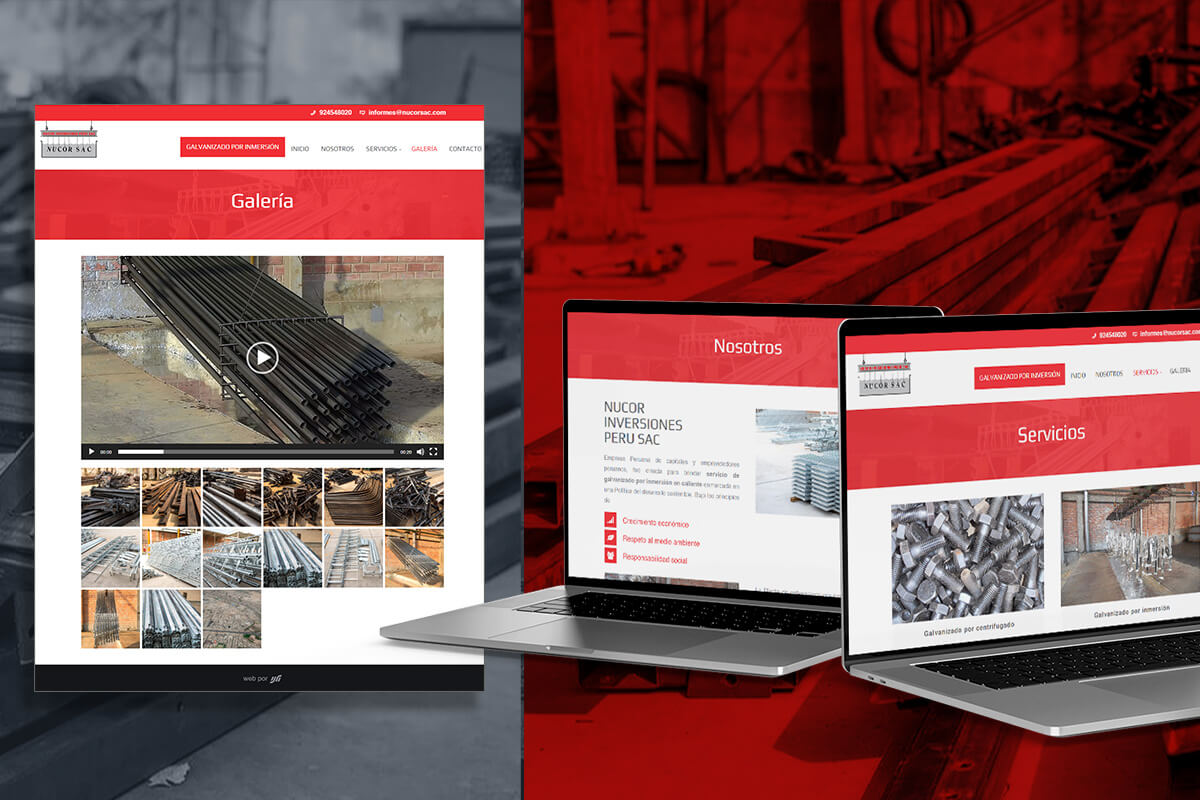 Páginas interiores y diseño responsive del sitio web de Nucorsac