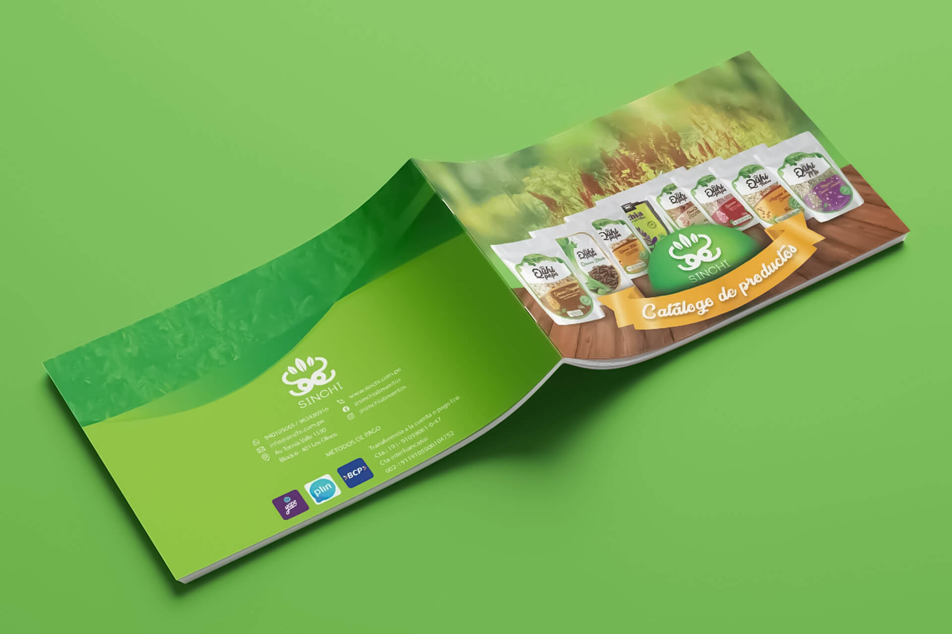 Portada y contraportada del catálogo Sinchi